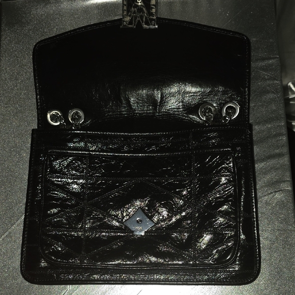 MCM Black Croc-Embossed Shoulder Bag - Picture 5 of 13